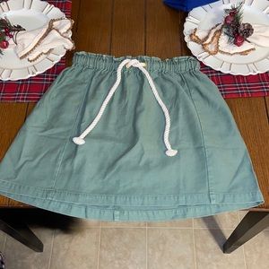 Hunter green skirt with nautical tie